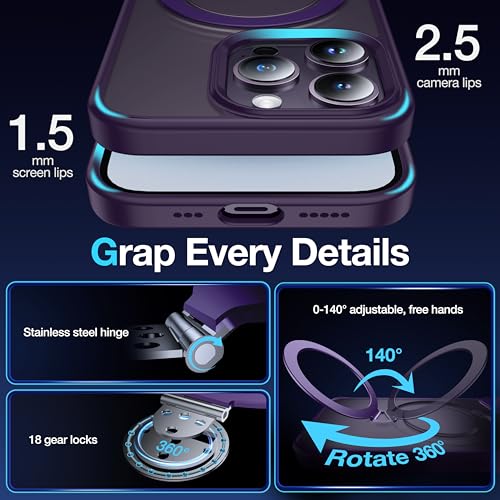 Coque iPhone 14 Pro MagSafe robuste en silicone mat translucide