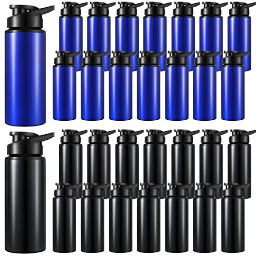 30 Pieces Aluminum Water Bottles Bulk 20 Oz Reusable Aluminum Bottles Lightweight Metal Sports Bike Water Bottles With Snap Lids Leak Proof Travel Bottles For Gym Hiking Sports Camping Outdoor Fishing #TOP26