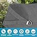 Amagenix Sun Shade Sail 16'X20' Curved Edge Outdoor Shade Canopy Dark Grey Breathable 95% UV Block Shade Cloth for Patio Garden Backyard (We Make Custom Size)