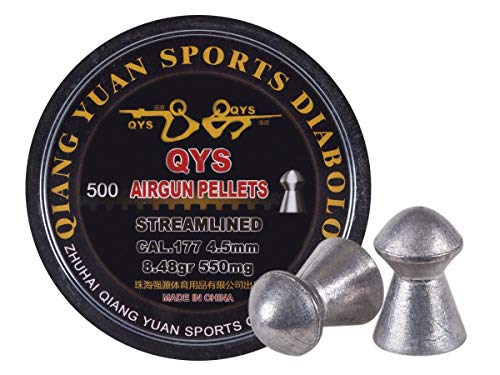 QYS Streamlined Air Gun Pellet 4.49mm/.177mm competition grade (500ct) L430