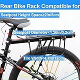 Rear Bike Rack for Bicycle, 110Lbs/50kgs Capacity Bike Luggage Rack with Reflective, Adjustable Quick Release Mountain Road Bicycle Cargo Rack (A-Full Quick Release) - Image 2