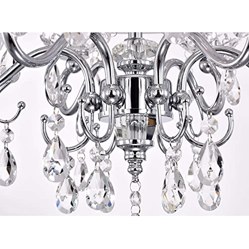 Jojospring Allured Crystal Chandelier/Solid White Shade #TOP3