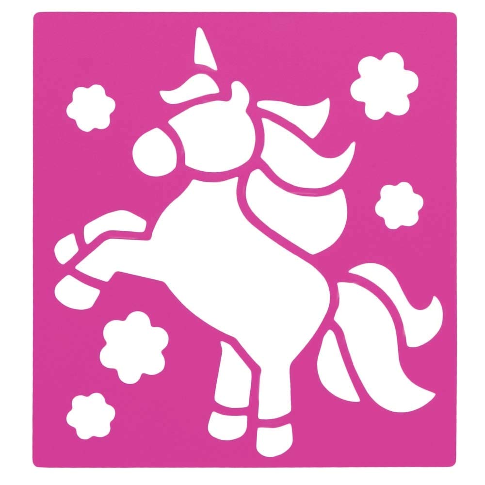 Baker Ross Schablonen Baker Ross Einhorn Schablonen Set - 8 Waschbare  Bastelschablonen Für Kinder Waschbare Malvorlagen, image size:1000x1000