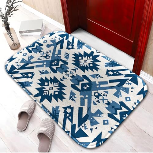 Tapis de bain mousse mémoire de forme lavable machine style bohème M - 7