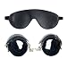 MCCKLE Soft PU Fur Leather Handcuff Adjustable Wrist Cuff and Blindfold Eye Mask