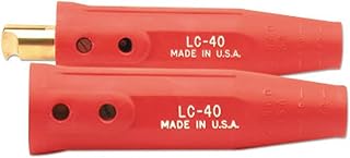 Lenco 05051 Cable Connector, Single Oval-Point Screw, Male/Female, 1/0-2/0 Cap, Red