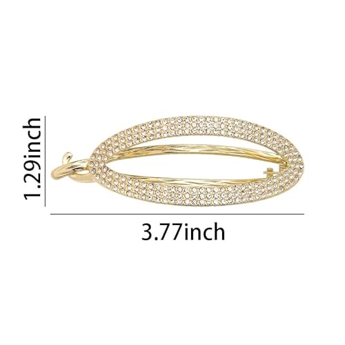 Grampos de cabelo com garra de strass para mulheres, acessórios de cabelo, não escorregam, presilhas