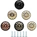 6PCS Tirador Cajón,Biluer Pomos y Tiradores Perilla Armario Europa Vintage Pomos Diseños Ideales para Puertas Armarios de Cocina Cajones Armarios Vestidores Decoración 30mm