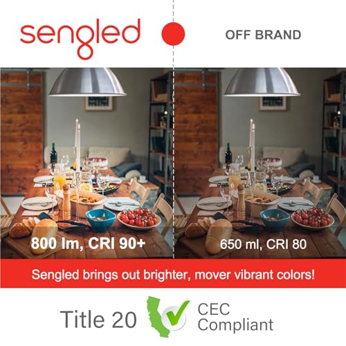 Sengled Alexa Light Bulb, Smart Light Bulbs, Smart Bulbs That Work with Alexa & Google Assistant, WiFi Light Bulbs A19 Soft White (2700K) No Hub Required, 800LM 60W Equivalent High CRI>90, 4 Pack by Sengled - Image 2