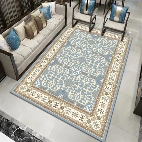 Tapis traditionnel texture douce 80x200cm idéal pour la déco de chambre