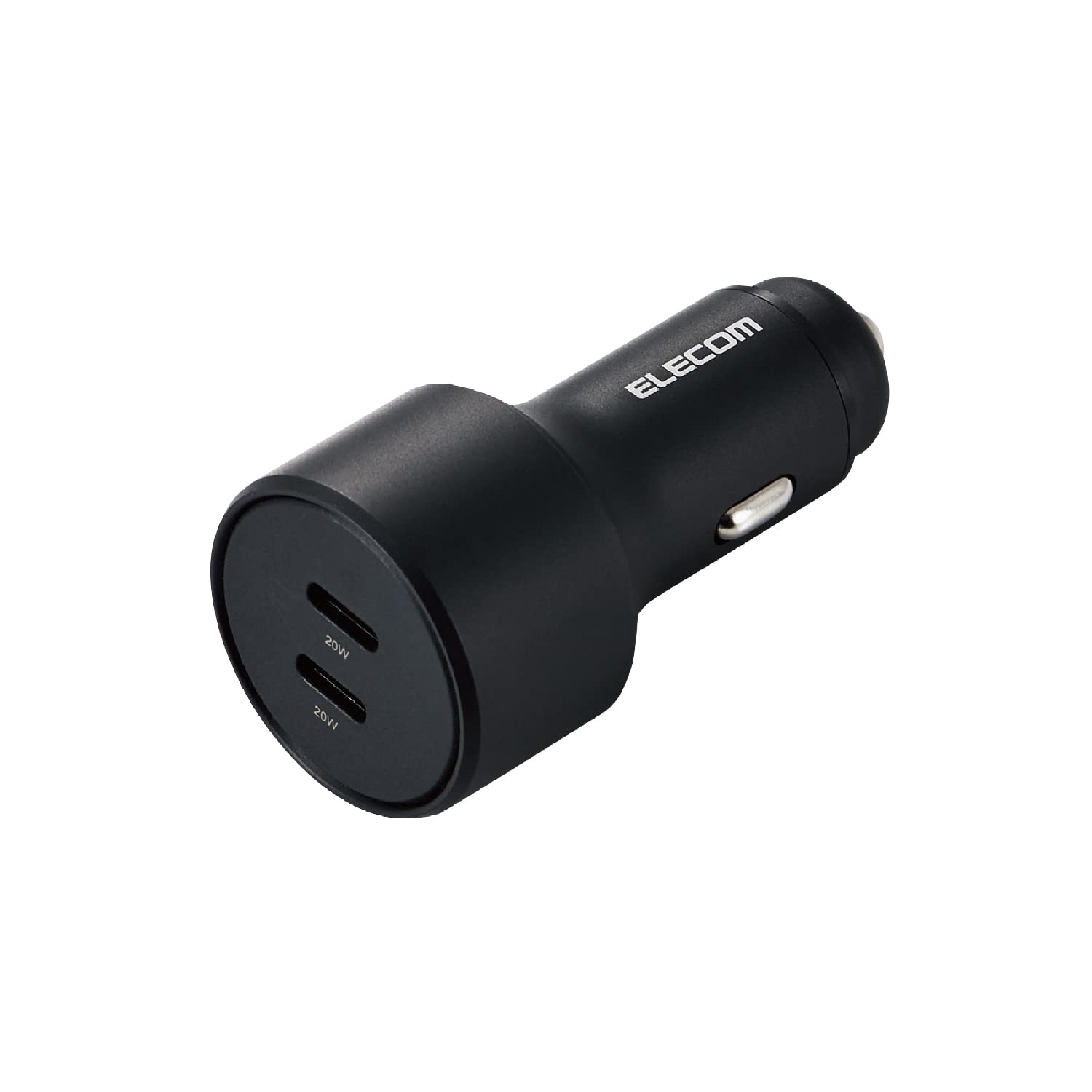エレコム カーチャージャー シガーソケット USB-C 最大40W (2ポート合…