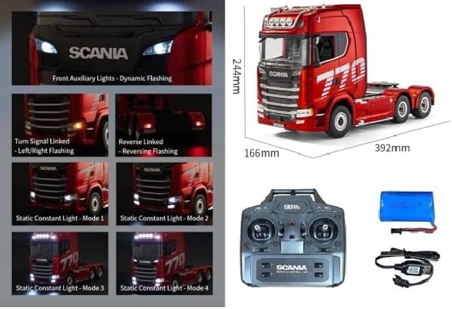 Amazon.co.jp: Huina 1501 1/18 2.4GHz 19Ch 4x4 RTR Scania（スカニア