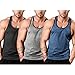 COOFANDY Canottiera da uomo, per palestra, fitness, senza maniche, funzionale, abbigliamento sportivo, bodybuilding, allenamento, confezione da 3