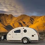 Custom Lightweight Teardrop Camper Trailer Small Mini Caravan Window Off-Road Truck Camper Lightweight RV Trailer with Outdoor Kitchen