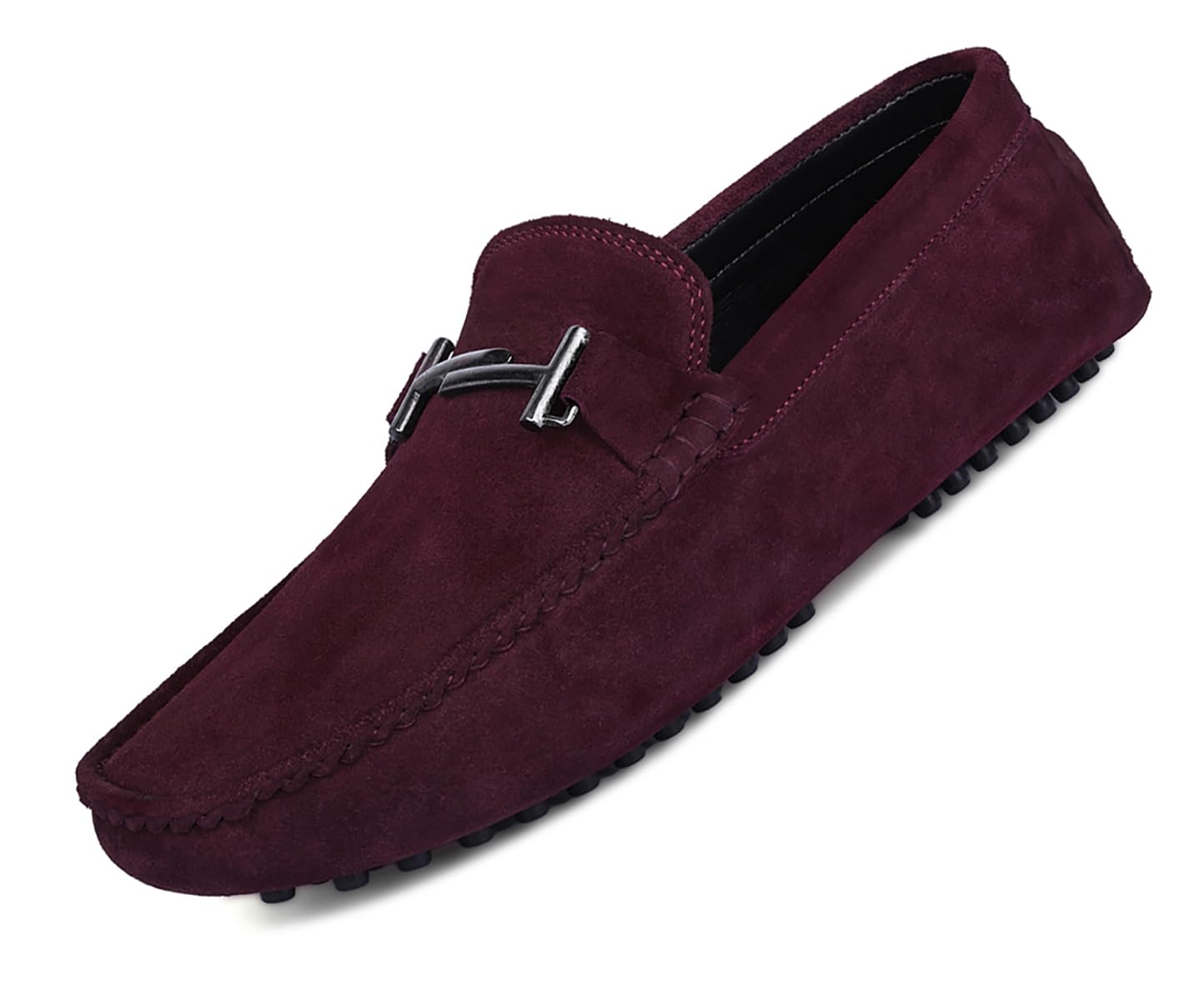 LOUIS STITCH Suede Loafers for Men | Designer Buckle Moccasins | Formal & Casual Slip-On Shoes | Ideal for Business, Parties, Everyday Wear | Solid Rosewood | UK Size 8 (ITSUDRW) Red Berry (B09RG84HDS) Amazon Price History, Amazon Price Tracker
