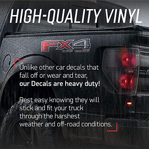 Image of GOLD HOOK FX4 Off Road Decals Compatible with Ford F-150 F-250 F-350 - Peel & Stick Series - Original Easy Install - Set of 2