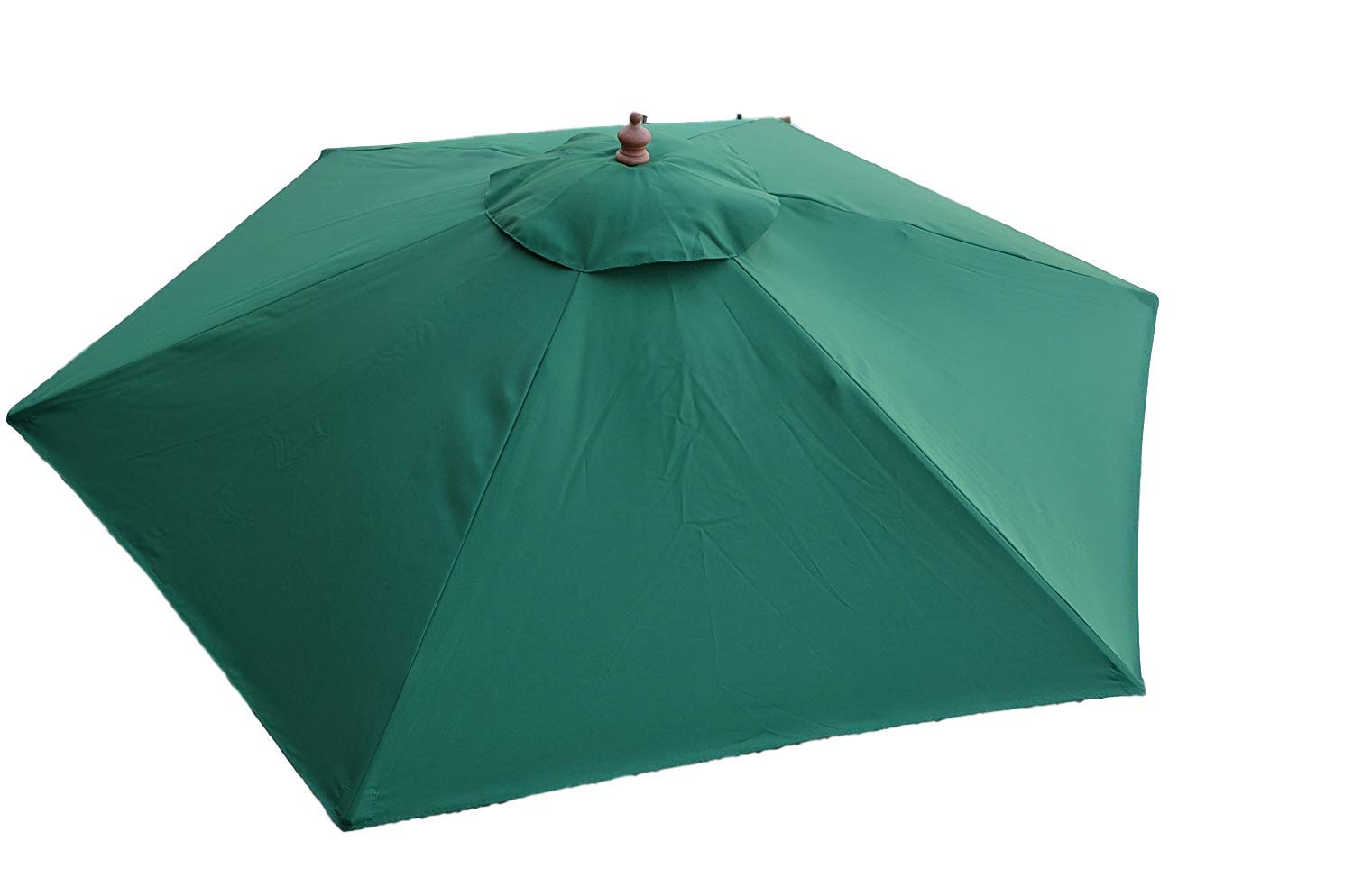 Field & Hawken 2.5m Green - Hexagonal-Round Canopy Parasol | Suggested for 4-6 Persons or Tables up to 1.5m | Wooden Frame | 2 Part Wooden Pole — image 1