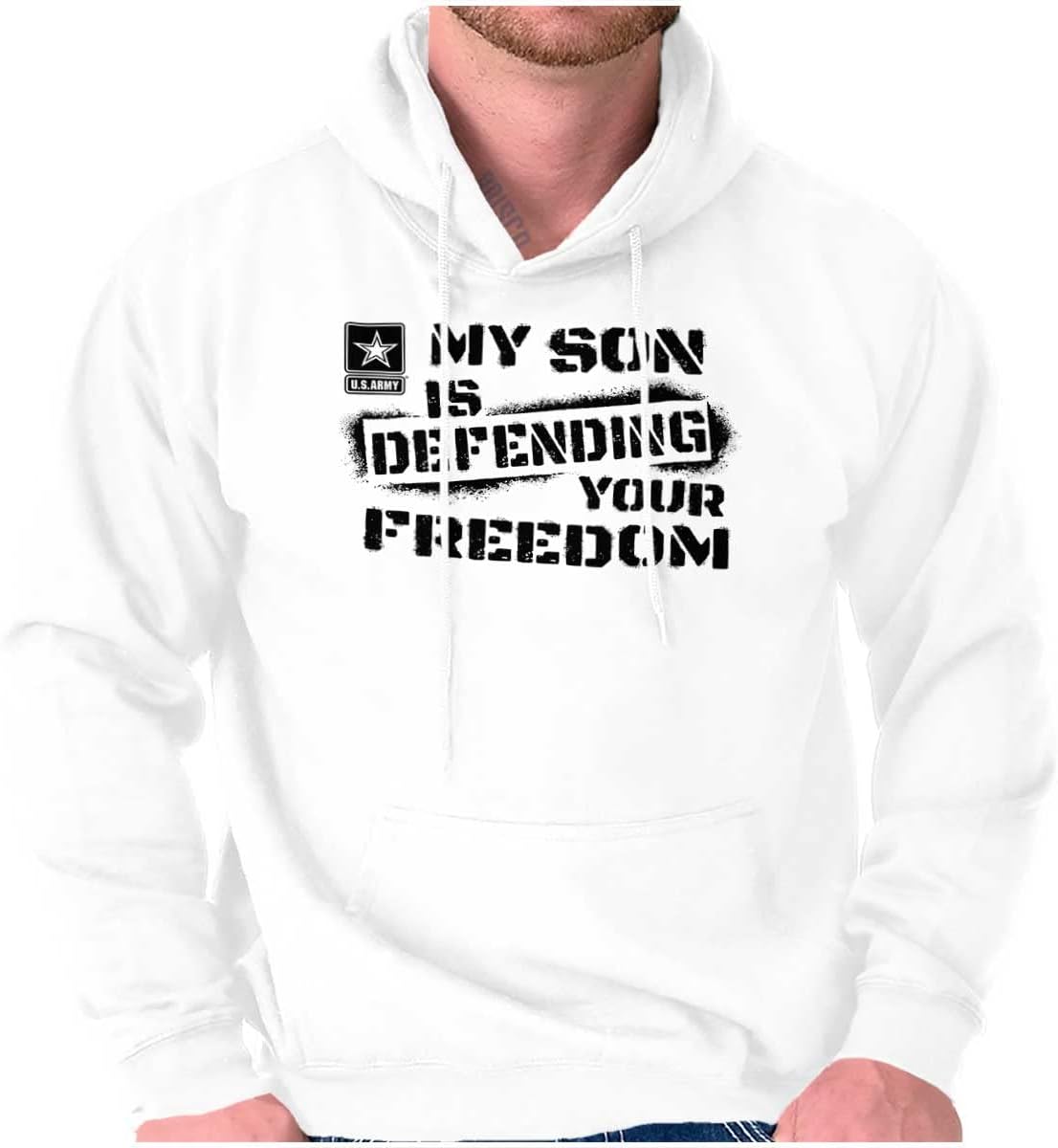 Brisco Brands US Army My Son Defending Freedom Hoodie Sweatshirt Women Men