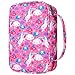 G-LEAF Bible Cover Case/Book Cover Floral Pattern with Handle Fits for Standard Size Bible, 9 x 6.3 x 2.4 in, Pink