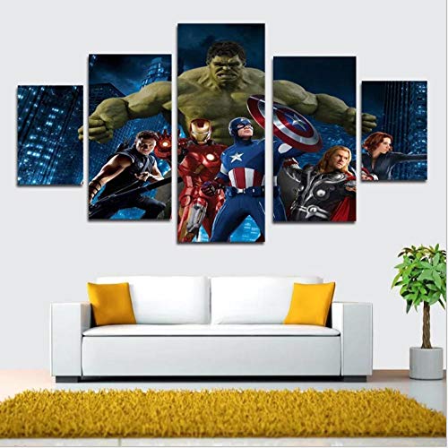 Cuadro de Vengadores para salas modernas con diseño de lienzo de superhéroes 4