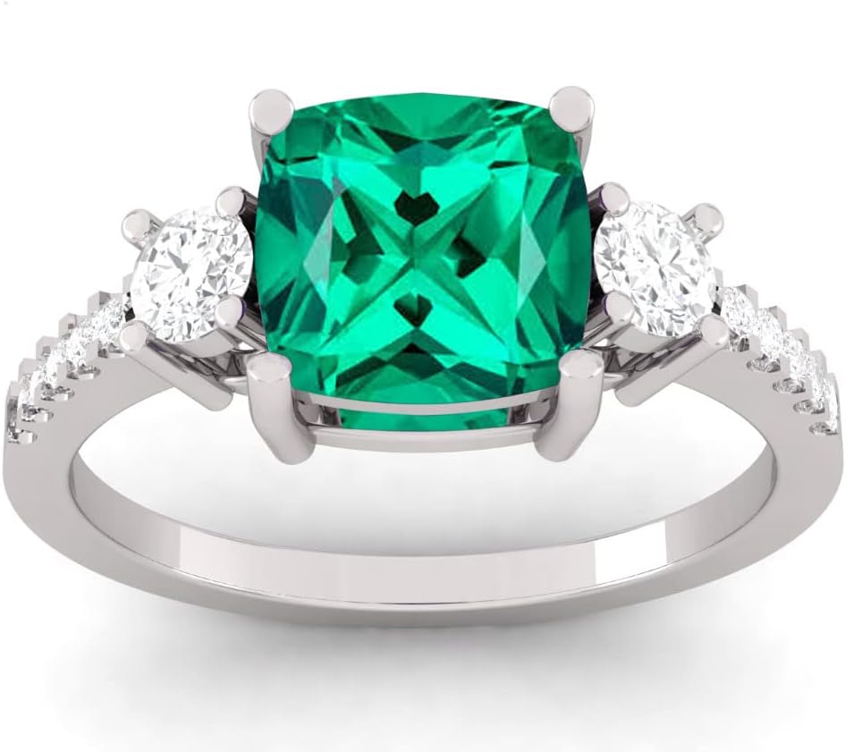LMDPRAJAPATIS Certified Promise Ring Engagement Ring Cubic Zirconia Wedding Ring