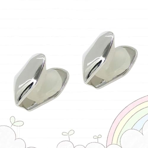 Miniatura 6 de EXCEART 4 piezas plateadas pequeñas tapa de un solo diente Hip Hop dientes decoración de parrilla