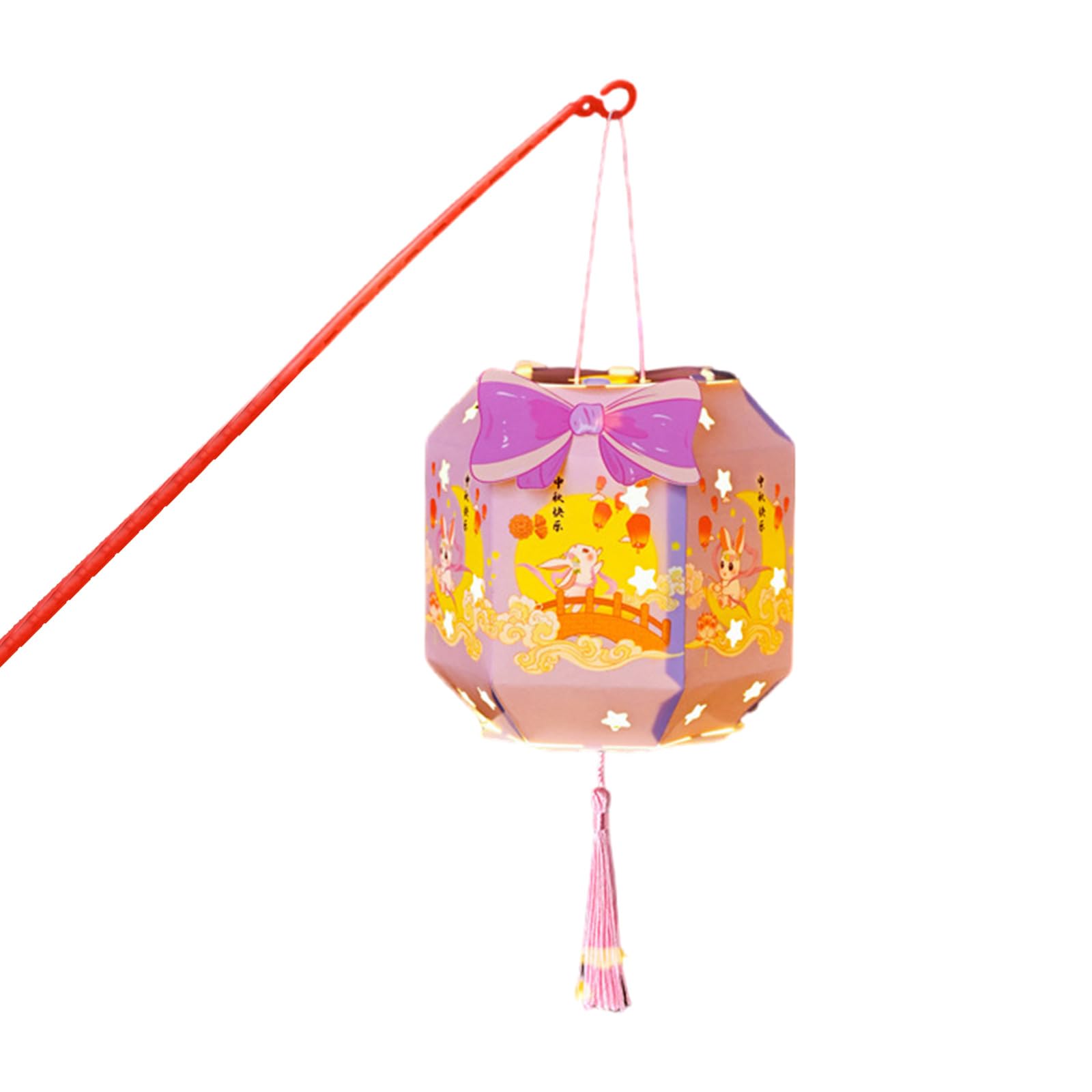Elnwnnkc Easy Assembly Six Face Lamp Festives Ornamentation Stylish Hanging Decoration Stylish Chinese Lamp Kits for Festival Decoration