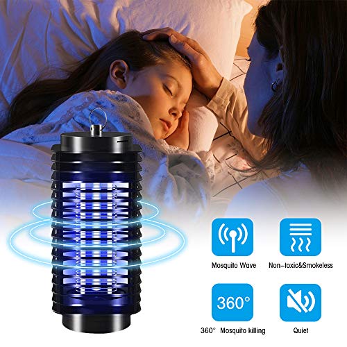 Andoer Lâmpada de armadilha para insetos inodoros e repelente de mosquito luz elétrica sem fumaça pa