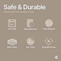 Vista 5 de Pots and Pans Set, 23-Piece Non Stick Cookware & Bakeware Sets with Plaid Pattern, Stackable Design, Dishwasher Safe, Stain-resistant, Oven & Blue