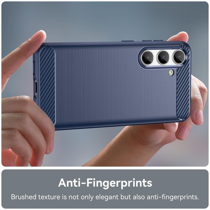 Image of Hybrid Carbon Fiber Back Case for Samsung Galaxy S24 (Blue)