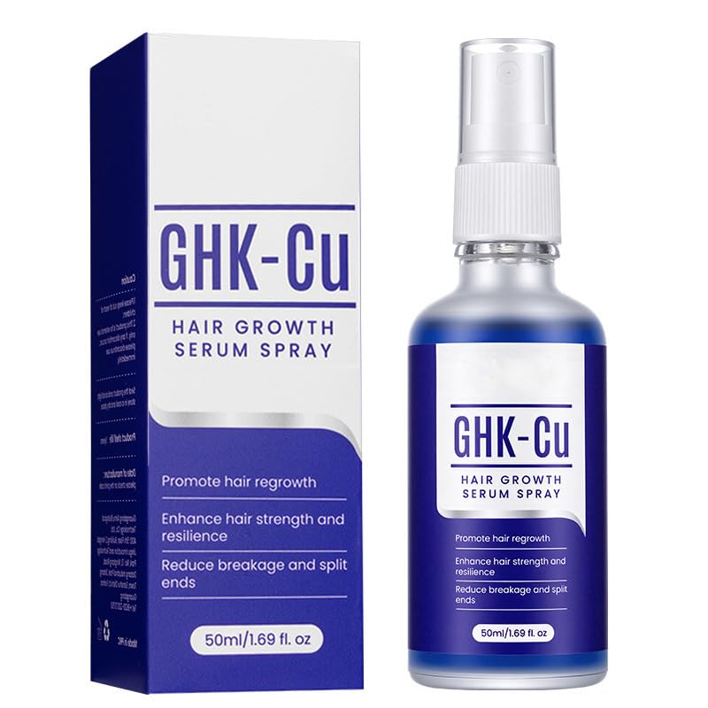 GHK-Cu Copper Peptide Serum for Thinning Hair & Scalp Care, Lightweight GHK-Cu Peptide Hair Treatment, Hydrating & Non-Greasy Formula for Men & Women, 1.69 FlOz
