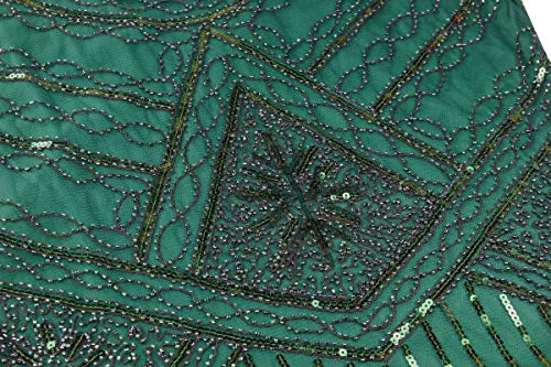 20s Flapper Gatsby Sequin Beaded Evening Cocktail Dress with Accessories Set3