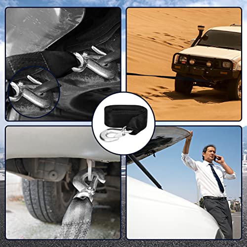 Auszuoi Trailer Winch Strap 2" X 20' With Safety Snap Hook 10000 Lbs Break Reinforced, For Towing Vehicles, Boats And Jet Ski #TOP6