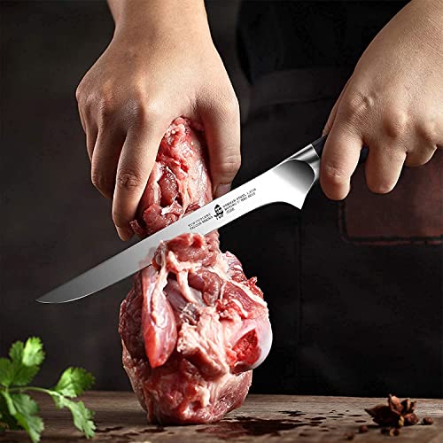 Tuo Paring Knife 2.75 Inch & Boning Knife 7 Inch - Kitchen Knives Cheese Knife, Fish Fillet Knife For Kitchen - German Hc Steel With Pakkawood Handle - Falcon Series Gift Box Included #TOP4