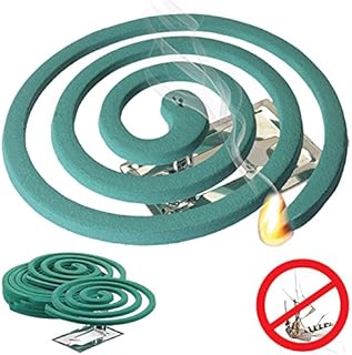 W4W Mosquito Repellent Coils - Outdoor Use Reaches Up to 10 feet - Each Coil Burns for 5-7 Hours (Three Pack Contains 12 coils & 6 Coil Stands)