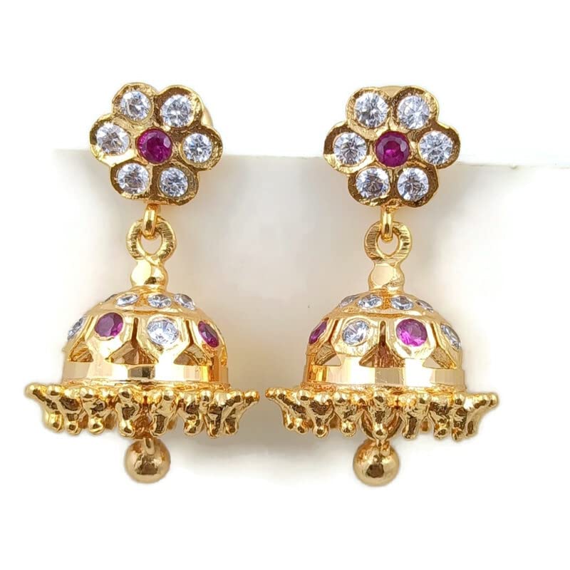 PRS GOLD COVERING -Womens copper impon five metal panchaloha earring jhumkha (B0C55VZ3SC) Amazon Price History, Amazon Price Tracker