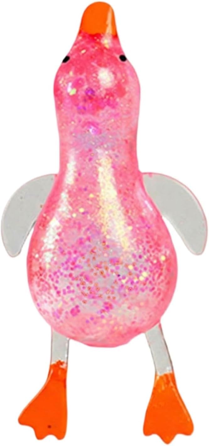 Cute Duck Squishy Sugar Stress Ball,Soft Duck Stress Relief Sugar Ball Squishy Ultra Squishy and Moldable Slow Rise Relaxing Sensory Fidget Stress for Anxiety Relief (Pink)