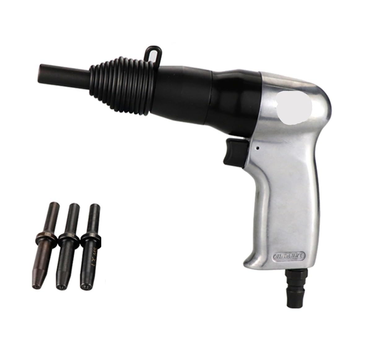 Pneumatic Rivet Gun Air Hammer Metal Handle Nailing Machine Solid Semi-Hollow Rivet Heads Professional Tool(250s n 5 Hollow rods)