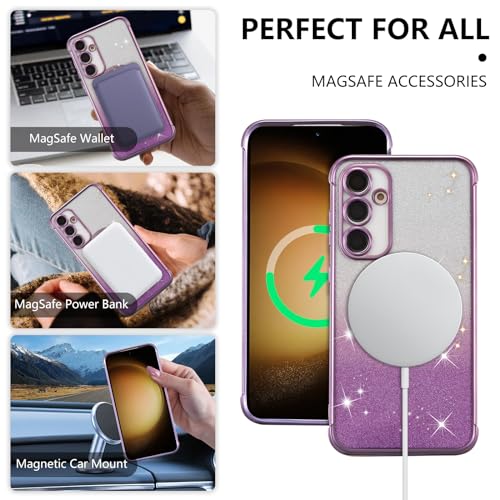 Coque transparente magnétique antichoc 2 en 1 pour téléphone B