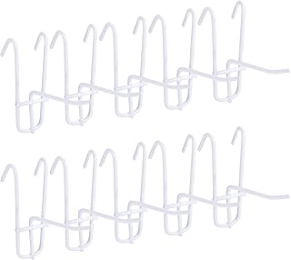 uxcell 10 Grid Wall Hooks, 2.4 Inch Grid Wall Panel Display Hooks for Grid Wall Accessory Display Rack for Retail Stores, Home Office, Garage Storage, White