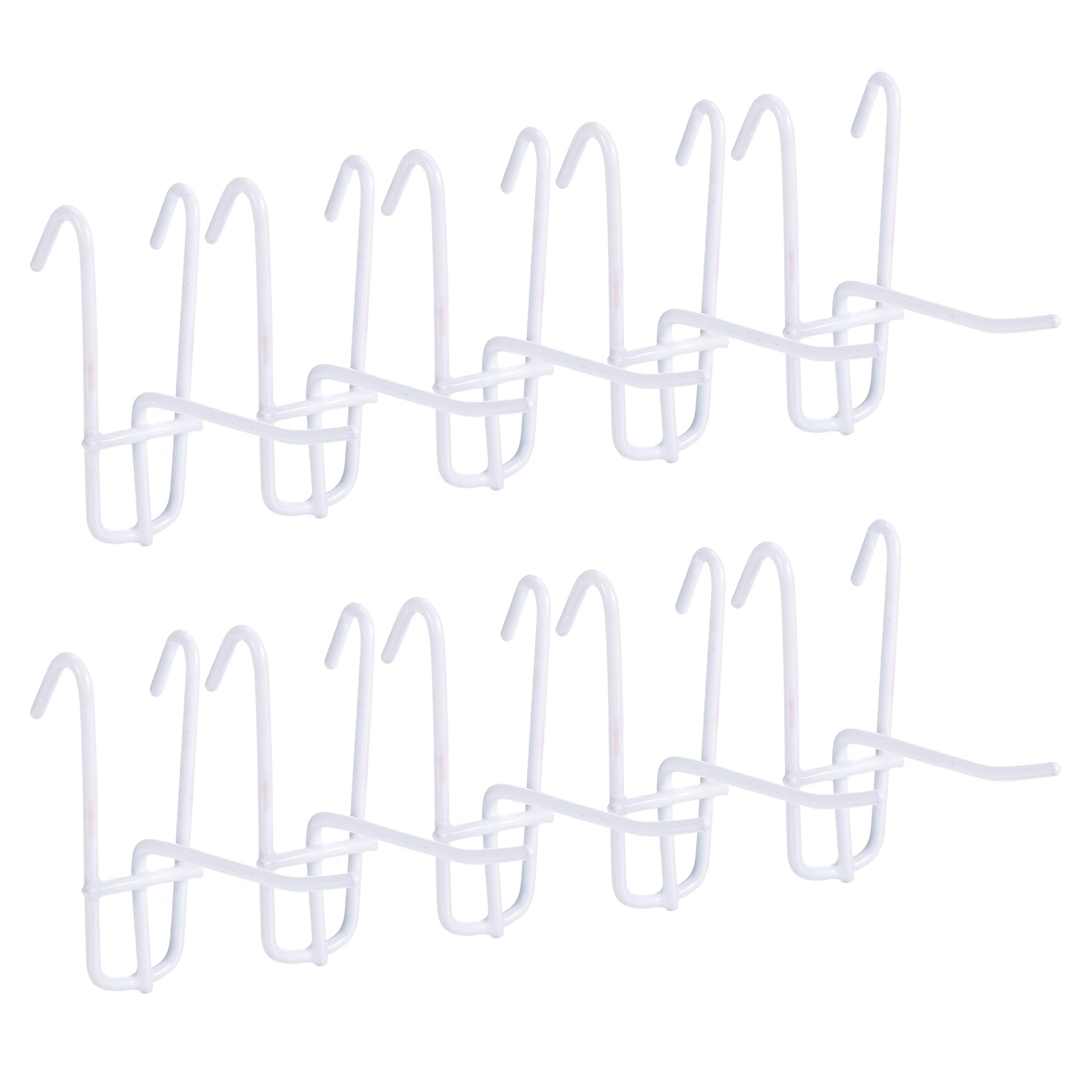 sourcing map Lot de 10 crochets muraux de 5,1 cm pour magasins de détail, bureau à domicile, garage, blanc