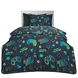 OHS Gaming Coverless Duvet Single, Reversible Washable Coverless Duvets Camping Sleepovers Travel Duvet Super Soft Comfy Single Duvets with Pillowcase, 10.5 Tog