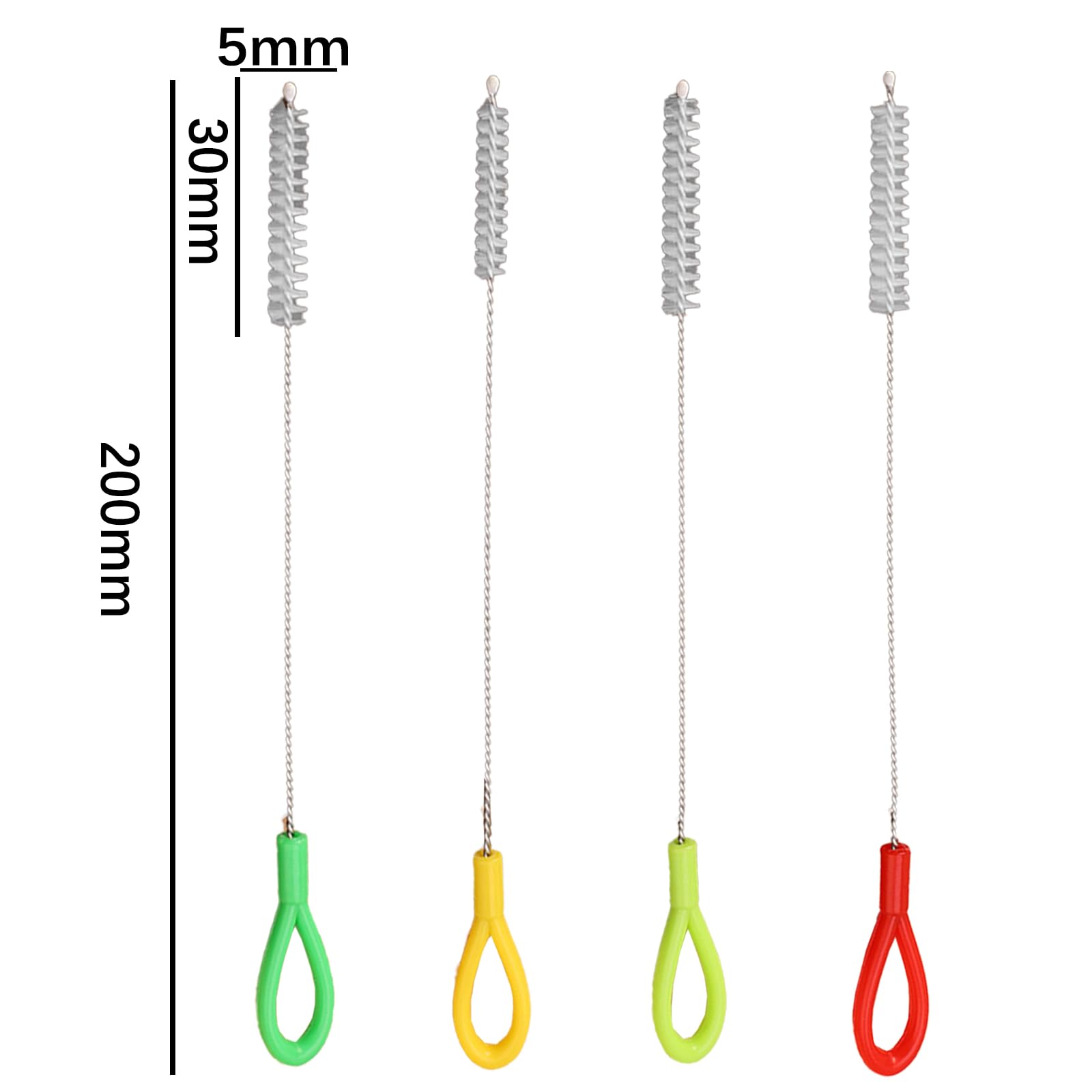 Jimkply 24 Pieces Straw Brush, Straw Cleaning Brush, 304 Stainless Steel Cleaning Brushes with Handle - Image 2