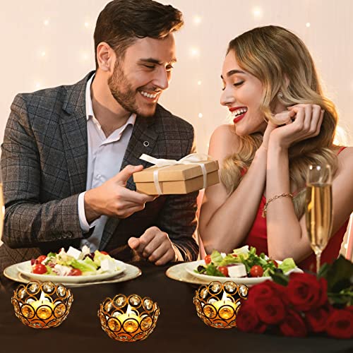 30 Pcs Tea Light Candle Holders Votive Candle Holders Crystal Tealight Holder Bowl Candle Stands Decorative Jewel Candle Centerpiece For Wedding Party Home Table Decor(Gold) #TOP6