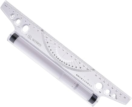 30cm Rolling Parallel Ruler Drawing Circles Angle Lines Measurement Tool