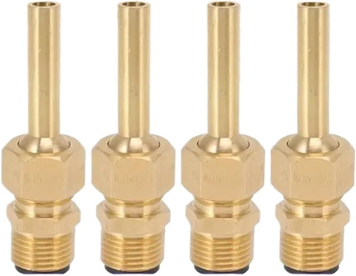 Inclined High Pressure Cooling Nozzle 4Pcs Direct Jet Copper Water Fountain Nozzle, Single Nozzle Pond Fountain Head, Fountain Parts Heads Replacement 1/2In