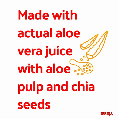 Iberia 211557 Aloe Vera Drink With Aloe Pulp And Chia Seeds 16.9 Ounce (Pack Of 6) 2 X Watermelon & Acai thumb #3