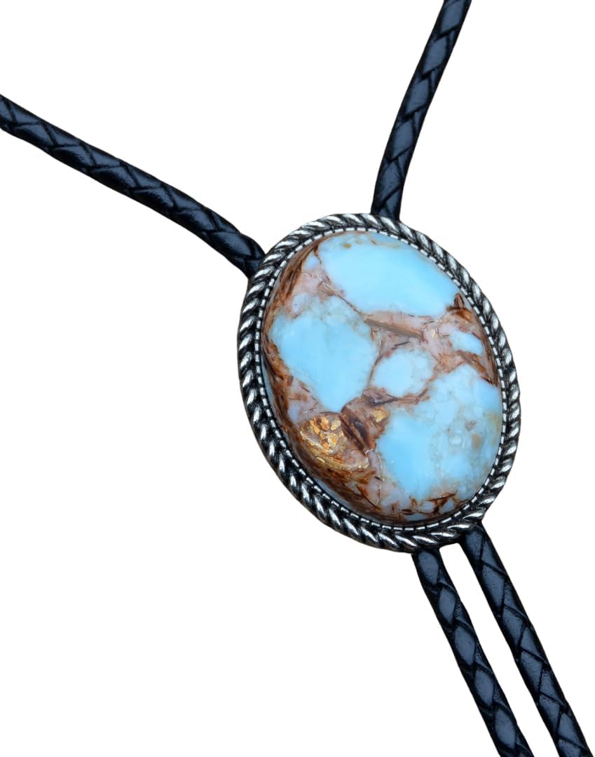 Bronzite and Regalite Bolo Tie