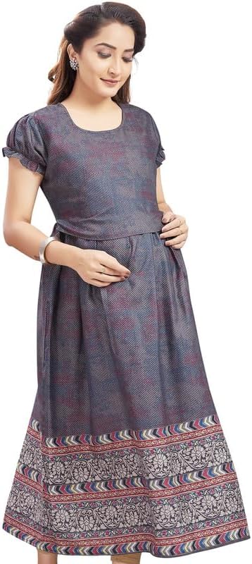 Zipless Feeding Kurtis & Dresses for Women | Zipless Maternity Wear Gown Pregnancy Dress for Nursing Mothers | Viscose Rayon | Stylish & Comfortable | S to 4XL | Washable & Durable