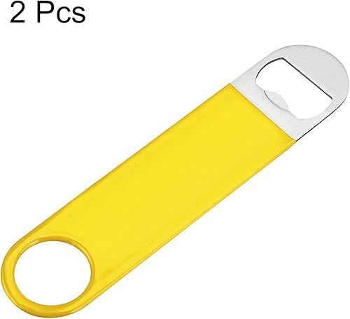 Miniatura 3 de uxcell Abrebotellas, 2 piezas de 7 pulgadas, abrebotellas de cerveza plano de acero inoxidable, abrebotellas de cerveza de barman para bar, fiesta,